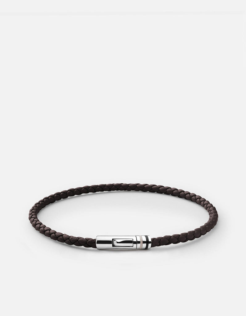 Miansai Bracelets Juno Leather Bracelet, Sterling Silver Brown / M