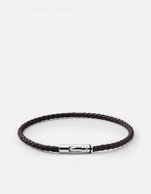 Miansai Bracelets Juno Leather Bracelet, Sterling Silver Brown / M