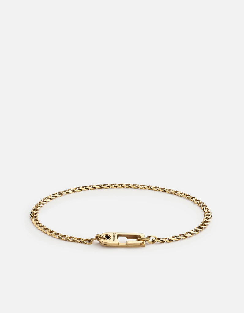 Miansai Bracelets Annex Cuban Chain Bracelet I, Gold Vermeil