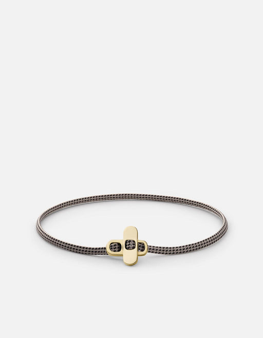 Miansai Bracelets Metric 2.5mm Rope Bracelet, Gold Vermeil Sand/Black / M / Monogram: No
