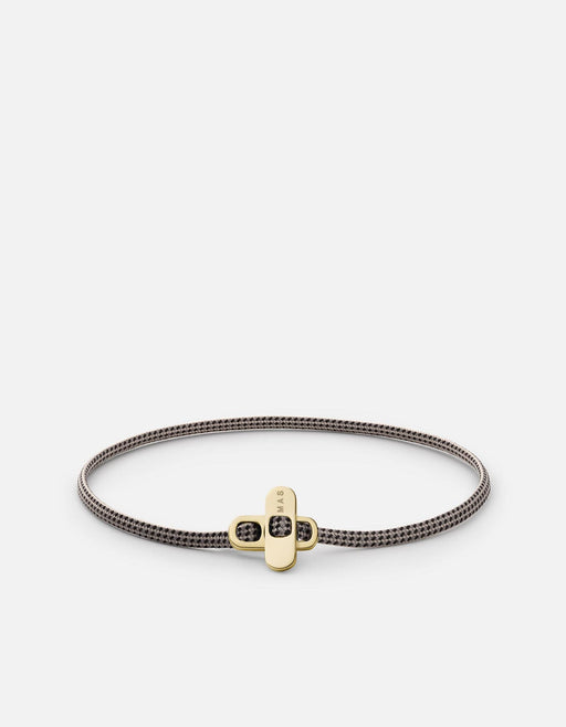 Miansai Bracelets Metric 2.5mm Rope Bracelet, Gold Vermeil Sand/Black / M / Monogram: Yes