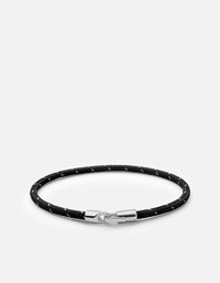Miansai Bracelets Cruz Rope Bracelet, Sterling Silver Black/Steel / M