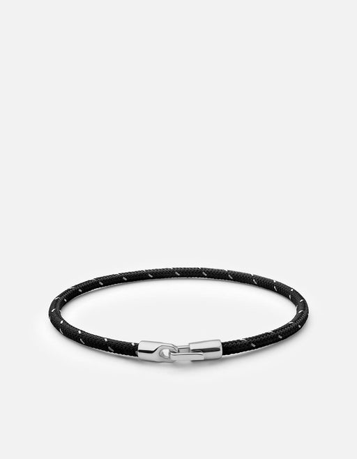 Miansai Bracelets Cruz Rope Bracelet, Sterling Silver Black/Steel / M