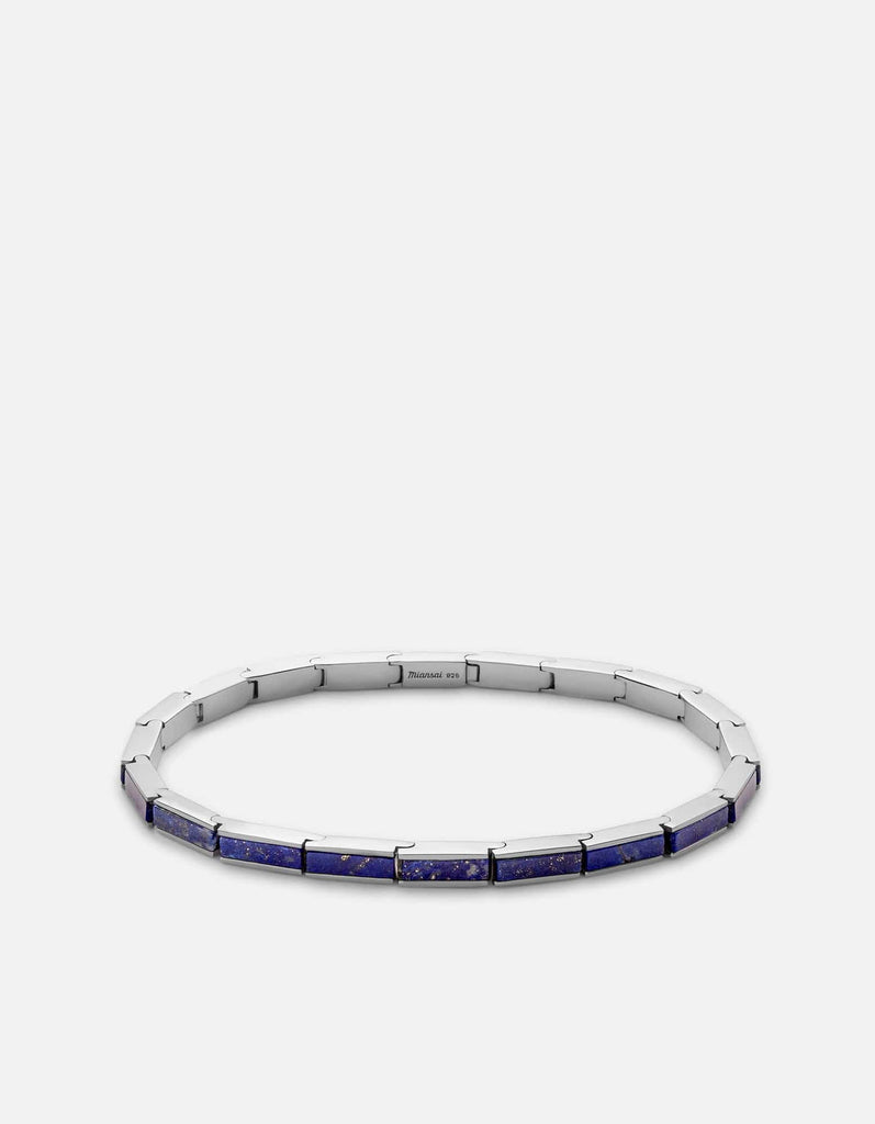 Miansai Bracelets Line Lapis Bracelet, Sterling Silver