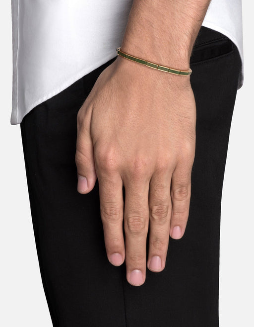 Miansai Bracelets Line Aventurine Bracelet, Gold Vermeil