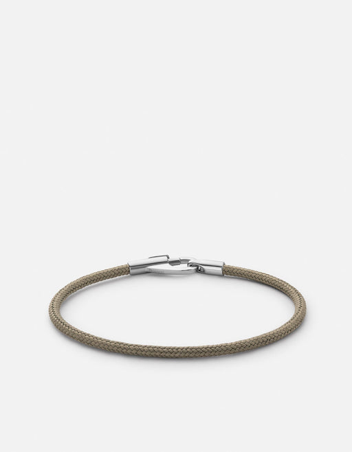 Miansai Bracelets Snap Rope Bracelet, Sterling Silver Tan / S