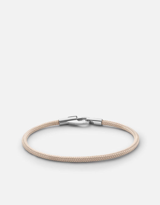 Miansai Bracelets Snap Rope Bracelet, Sterling Silver Tan / S