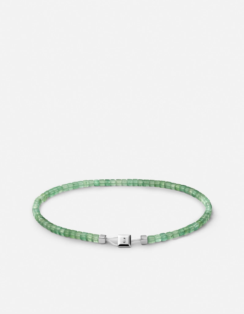 Miansai Bracelets Coda Aventurine Bracelet, Sterling Silver Green / M