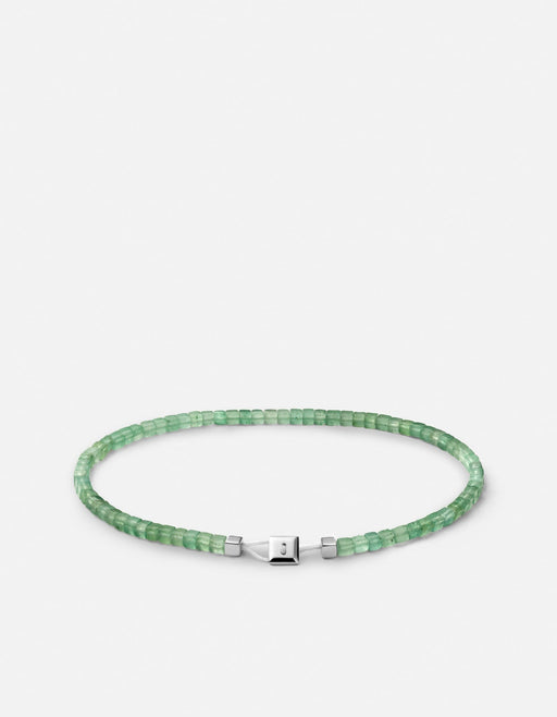 Miansai Bracelets Coda Aventurine Bracelet, Sterling Silver Green / M
