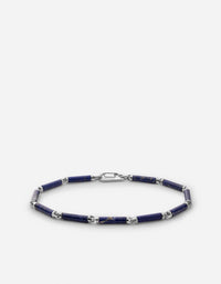 Miansai Bracelets Akio Lapis Bracelet, Sterling Silver Blue / M