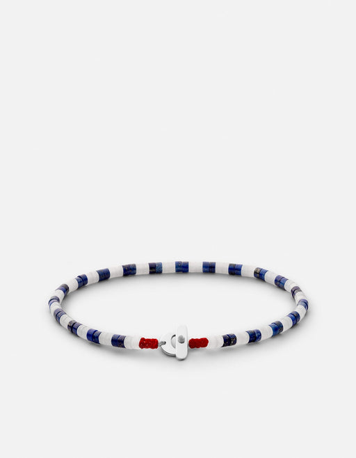 Miansai Bracelets Kai Lapis Bracelet, Sterling Silver Blue / S