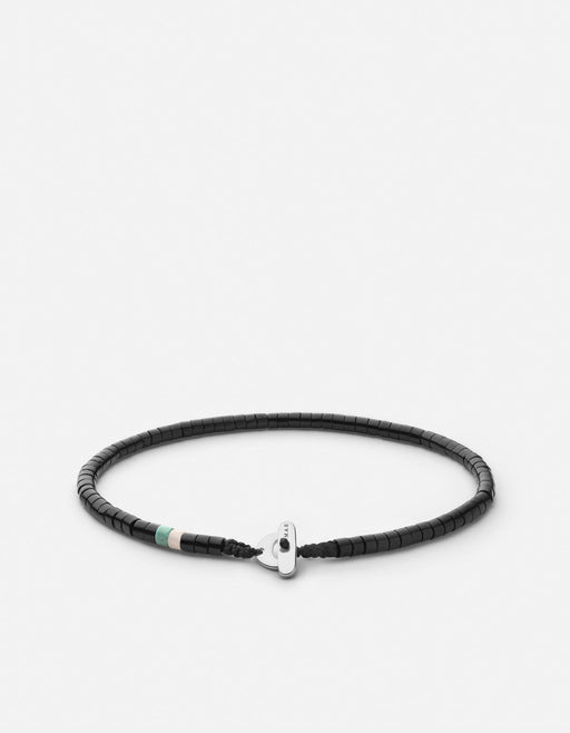 Miansai Bracelets Zane Onyx Bracelet, Sterling Silver