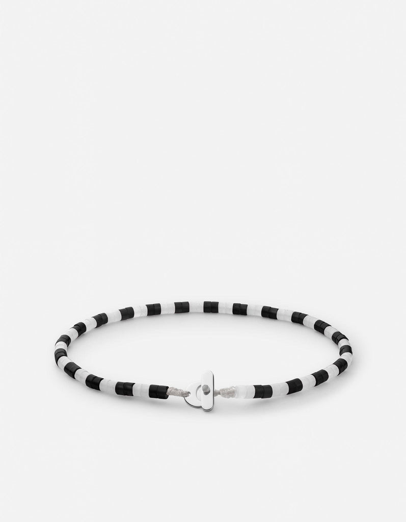 Miansai Bracelets Kai Onyx Bracelet, Sterling Silver Black/White / M
