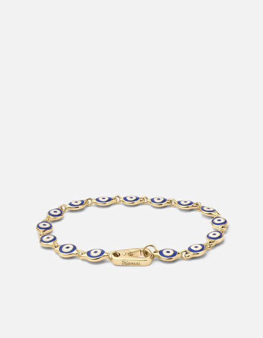 Miansai Bracelets Blue Eye Bracelet, Gold Vermeil/Blue