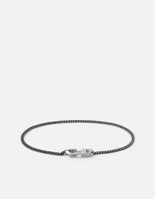 Miansai Bracelets 2mm Mini Annex Bracelet, Sterling Silver Black / M