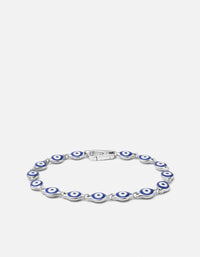 Miansai Bracelets Blue Eye Bracelet, Sterling Silver Blue / M