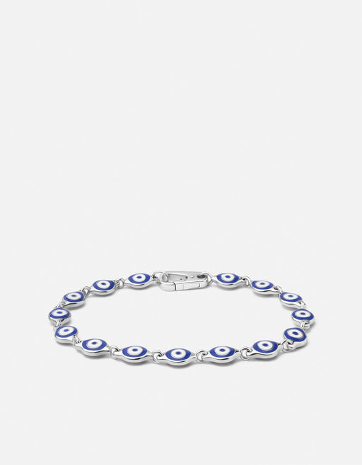 Miansai Bracelets Blue Eye Bracelet, Sterling Silver Blue / M