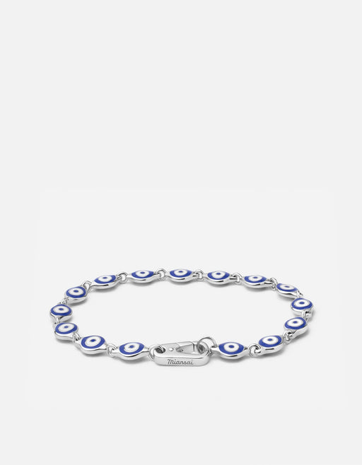 Miansai Bracelets Blue Eye Bracelet, Sterling Silver