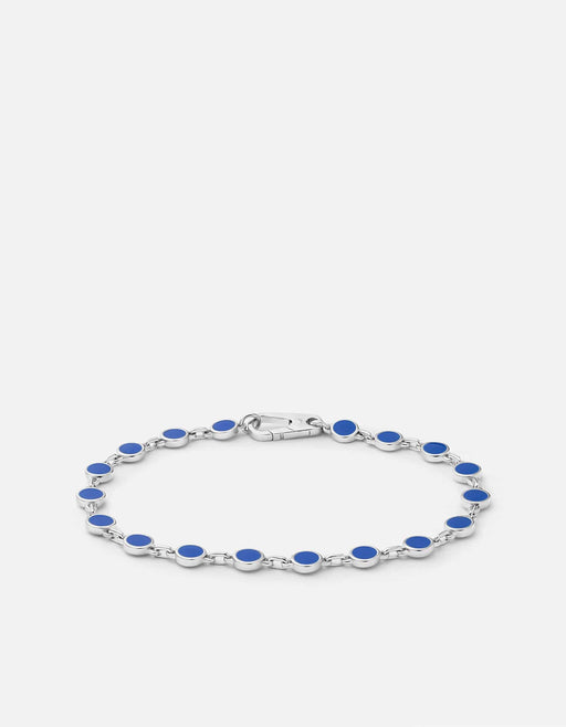 Miansai Bracelets Oz Link Bracelet, Sterling Silver/Blue Blue / M