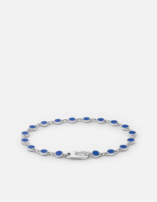Miansai Bracelets Oz Link Bracelet, Sterling Silver/Blue