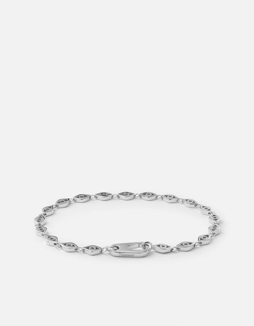 Miansai Bracelets Mati Eye Chain Bracelet, Sterling Silver