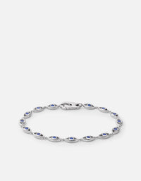 Miansai Bracelets Evil Eye Bracelet, Sterling Silver/Spinels Matte Silver / M