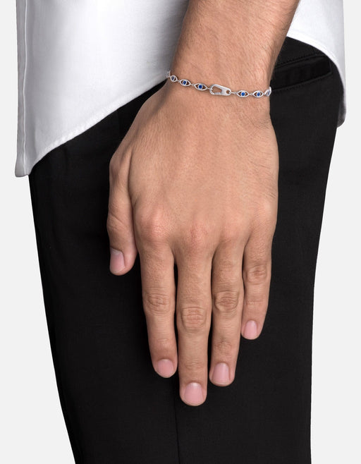 Miansai Bracelets Evil Eye Bracelet, Sterling Silver/Spinels