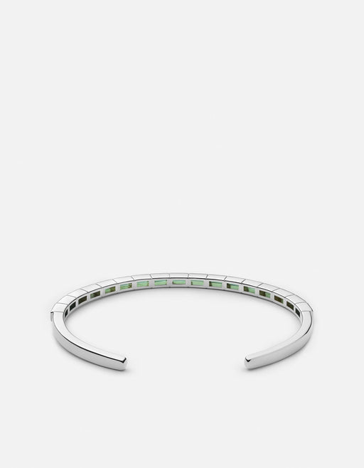 Miansai Cuffs Multi Valor Emerald Cuff, Sterling Silver Green / M