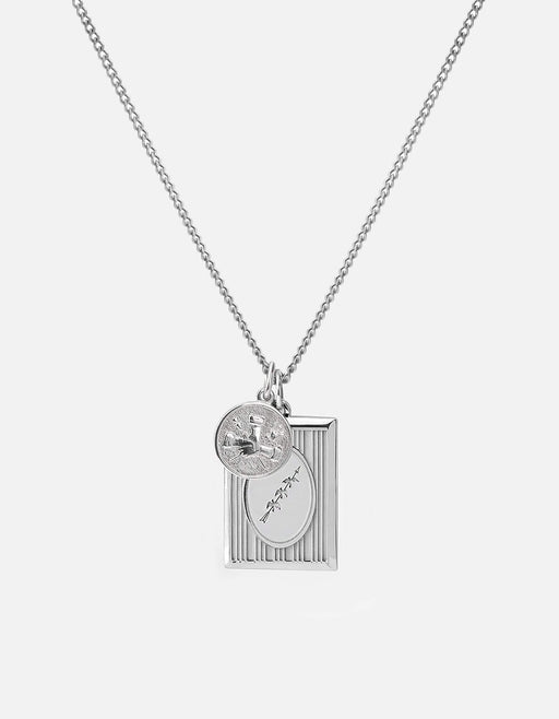 Miansai Necklaces Bird Frame Necklace, Sterling Silver Polished Silver / 24 in.
