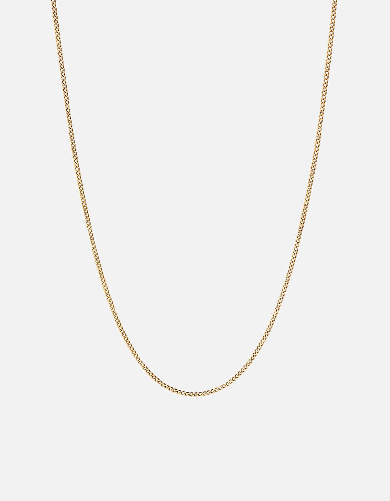 Miansai Necklaces 1.3mm Cuban Chain Necklace, 14k Gold Polished Gold / 24 in.
