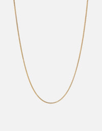 Miansai Necklaces 1.3mm Cuban Chain Necklace, 14k Gold Polished Gold / 24 in.