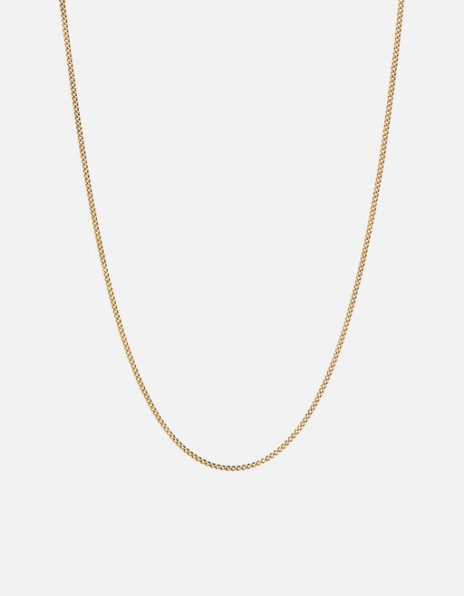 Miansai Necklaces 2mm Cuban Chain Necklace, Gold Polished 14k Gold / 24 in.