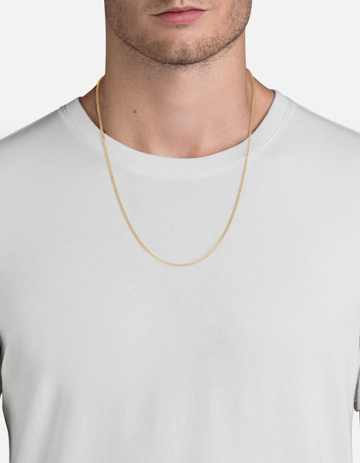 Miansai Necklaces 2mm Cuban Chain Necklace, Gold