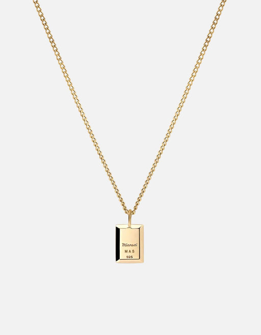 Miansai Necklaces Lennox Necklace, Gold Vermeil/Green