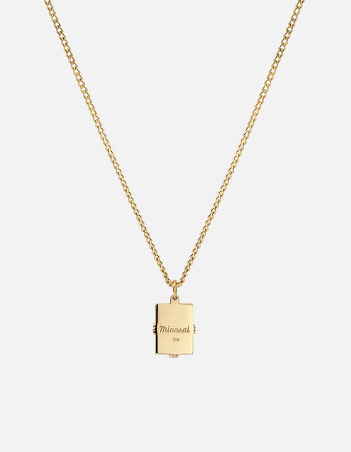 Miansai Necklaces Lennox Blue Agate Necklace, Gold Vermeil