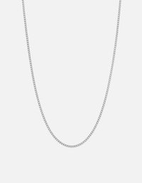 Miansai Necklaces 2mm Cuban Chain Necklace, Polished Silver Polished Silver / 24 in.