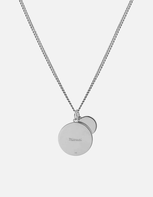 Miansai Necklaces Saint Christopher Surf Necklace, Sterling Silver/Caribbean Blue