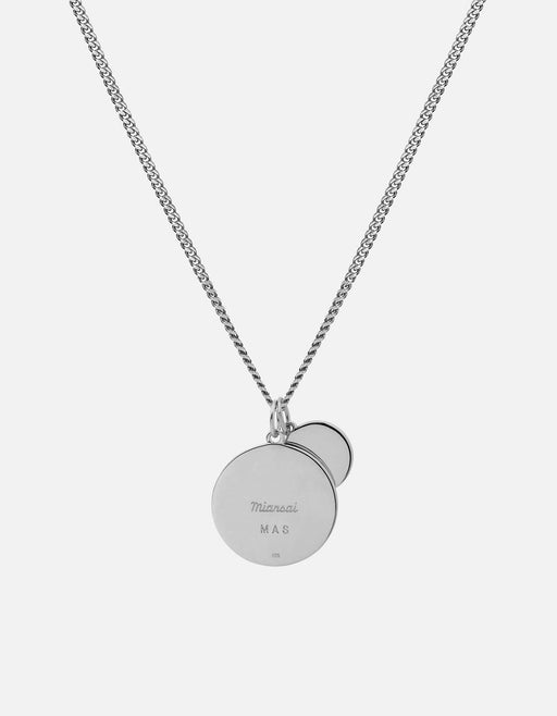 Miansai Necklaces Saint Christopher Surf Necklace, Sterling Silver/Emerald Green