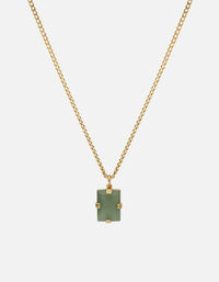 Miansai Necklaces Lennox Jasper Green Necklace, 14k Gold Green / 18in.