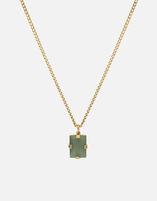 Miansai Necklaces Lennox Jasper Green Necklace, 14k Gold Green / 18in.
