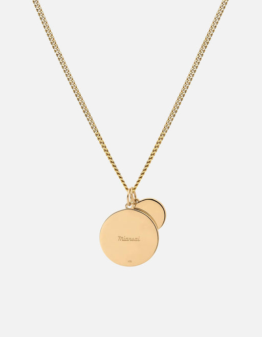 Miansai Necklaces Saint Christopher Surf Necklace, Gold/Emerald Green/White