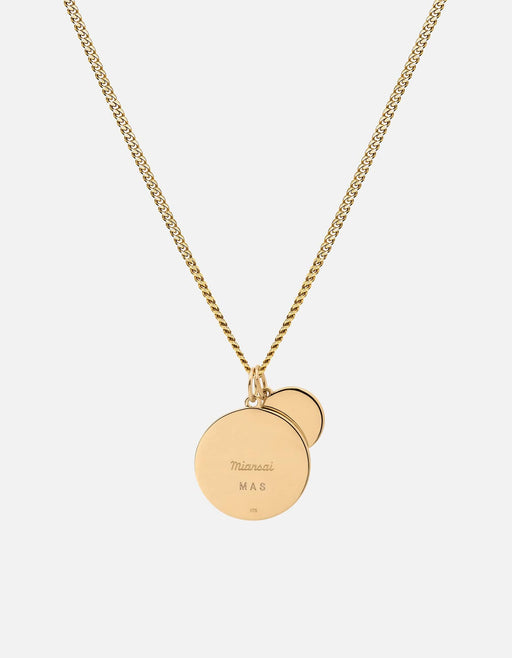 Miansai Necklaces Saint Christopher Surf Necklace, Gold/Emerald Green/White