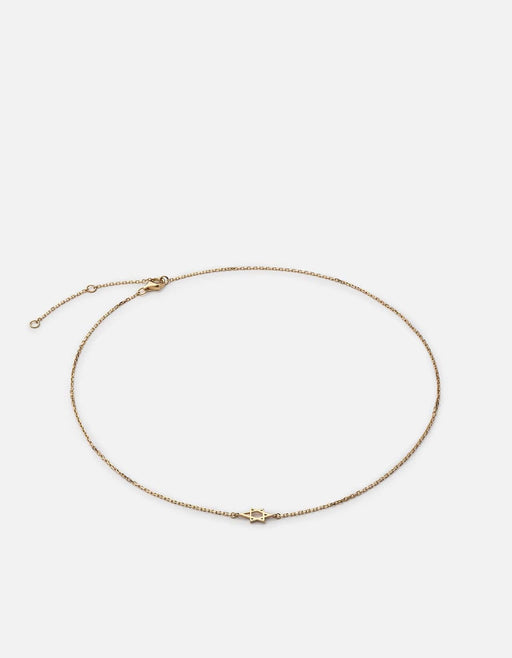 Miansai Necklaces Mini Star of David Necklace, Gold Vermeil Polished Gold / 14-16 in.