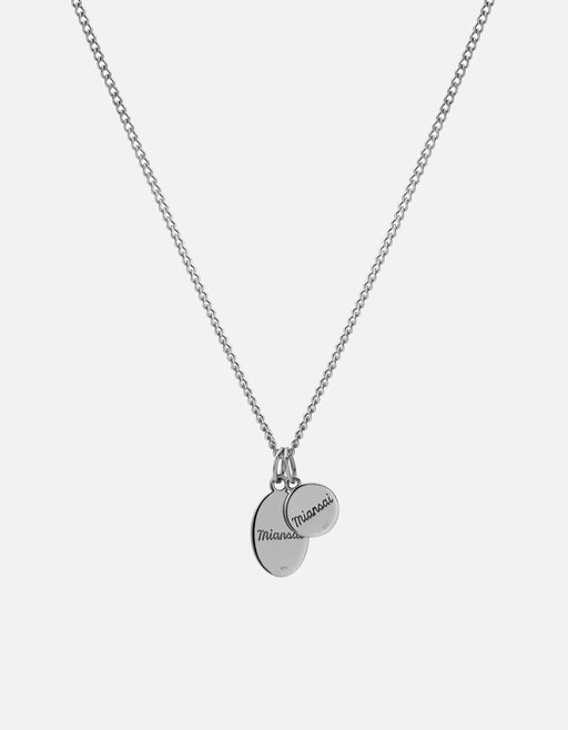 Miansai Necklaces Croix + Mini St Christopher Necklace, Sterling Silver