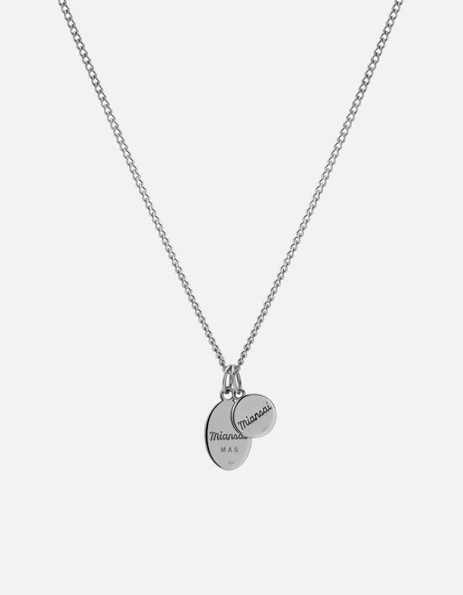 Miansai Necklaces Croix + Mini St Christopher Necklace, Sterling Silver