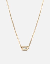 Miansai Necklaces Luna Necklace, 14k Gold Baguette Pavé Polished Gold/Baguette Pave / 16-18 in.