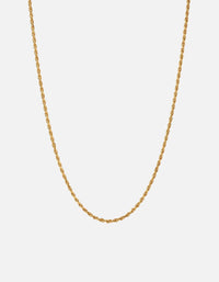 Miansai Necklaces 2.4mm Rope Chain Necklace, Gold Vermeil Polished Gold / 22 in.