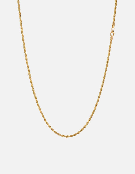 Miansai Necklaces 2.4mm Rope Chain Necklace, Gold Vermeil