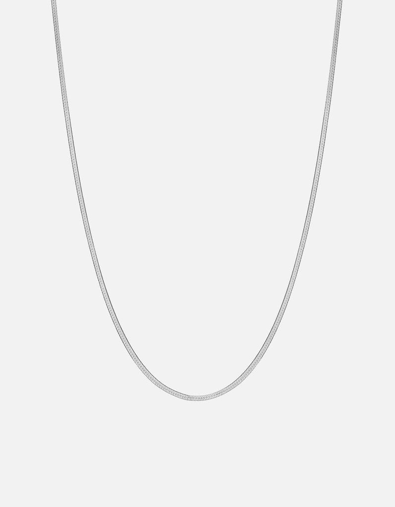 Miansai Necklaces 1.7mm Herringbone Necklace, Sterling Silver Polished Silver / 21 in.