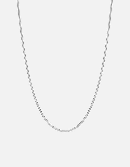 Miansai Necklaces 1.7mm Herringbone Necklace, Sterling Silver Polished Silver / 21 in.